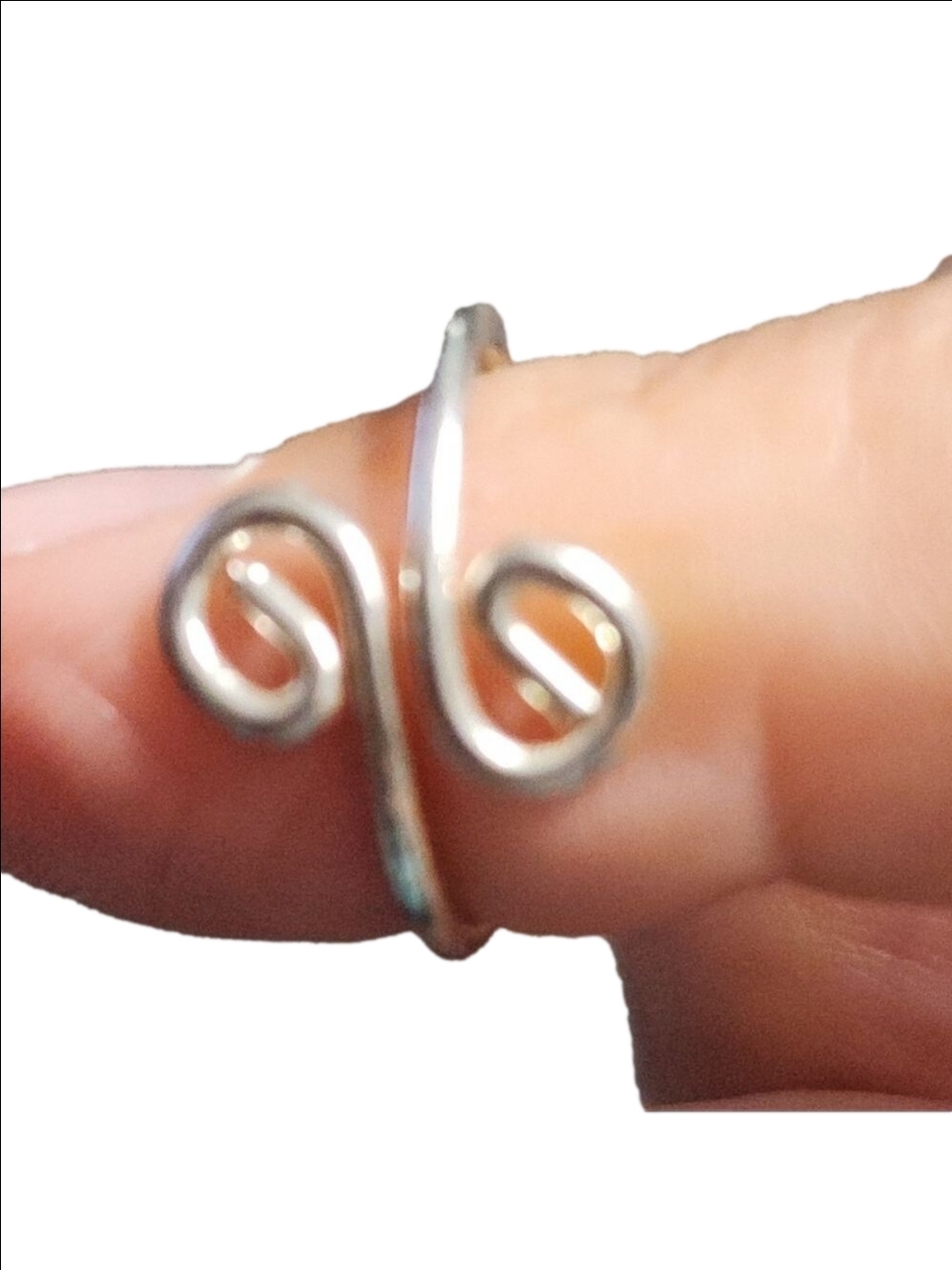 Silvertone Swirl Toe Ring - Picture 1 of 2